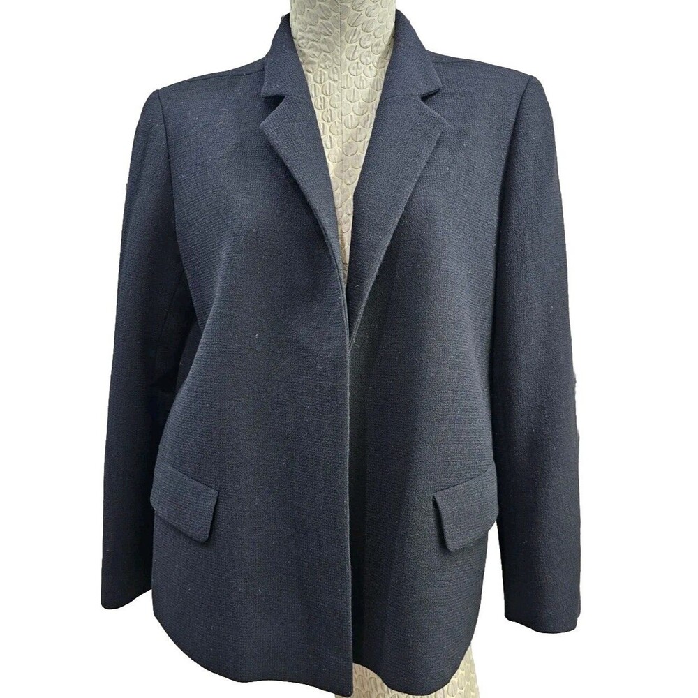 Lafayette 148 Womens 8 Responsible Wool Crepe Blazer Jacket Suit Career Coat EUC